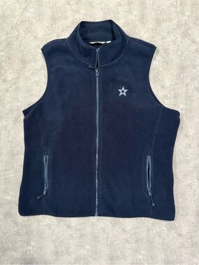 Vineyard Vines Navy Fleece Dallas Cowboys Vest